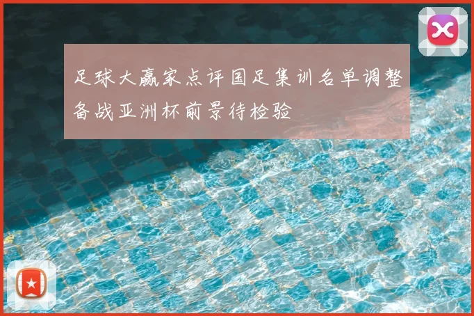 足球大赢家点评国足集训名单调整备战亚洲杯前景待检验